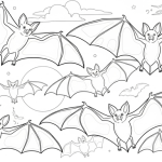 Free printable halloween bats coloring pages