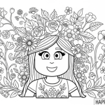 Roblox girl coloring pages