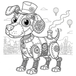Robot dog coloring pages