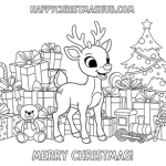 Rudolph coloring pages online