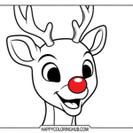 Rudolph coloring pages to print