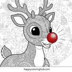 Rudolph s glow coloring pages