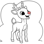 Rudolph the red nosed reindeer coloring pages to print
