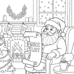 Santa claus christmas coloring page