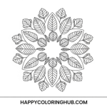 Simple mandala coloring book