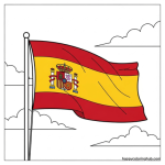Spanish country flags coloring pages