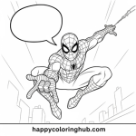 Spiderman coloring pages for toddlers
