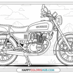 Suzuki motorcycle coloring page