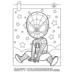 Toddler printable spiderman coloring pages