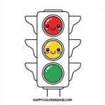 Traffic light coloring page john 14:6