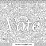 Vote coloring pages