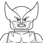 Wolverine lego coloring page