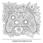Xbox one controler coloring pages