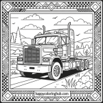 Xl classic freightliner coloring pages