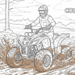 Yamaha 4 wheeler coloring page