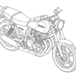 Yamaha motorcycle coloring pages