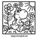 Yoshi color pages