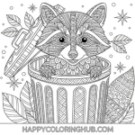 Zentangle animals printable coloring pages