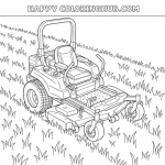 Zero turn mower coloring page