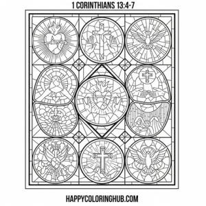 1 cor. 13:4-7 coloring page free
