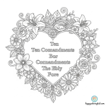 10 commandments kids coloring page