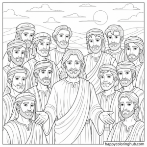 12 disciples lesson coloring page