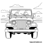 1995 jeep wrangler yj black and white color pages