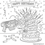 5 year old birthday nerf gun coloring sheet