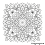 Abstract adult coloring pages
