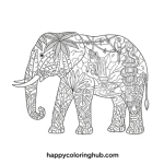 Adult coloring pages elephant