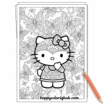 Adult coloring pages hello kitty