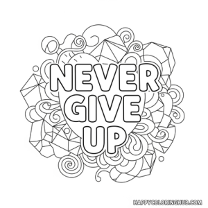 Adult coloring pages quotes