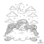 Adult coloring pages woman