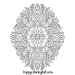 Adult easter egg coloring page