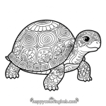 Adult turtle coloring page