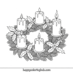 Advent wreath printable coloring pages