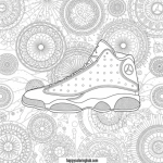 Air jordan 13 coloring page