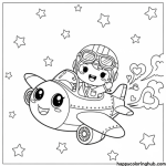 Airplane coloring pages for adults