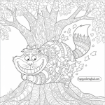 Alice in wonderland adult coloring pages