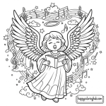 Angel coloring pages for preschool