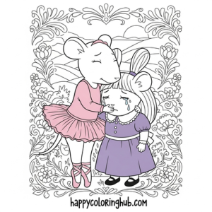 Angelina ballerina miss mimi coloring pages