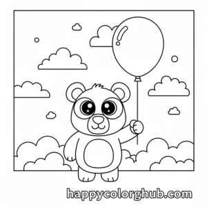 Animals with big eyes coloring pages