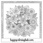 Art project ideas flowers coloring book pages