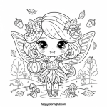 Autumn coloring by number pages for kids