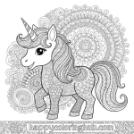 Baby unicorn coloring pages printable