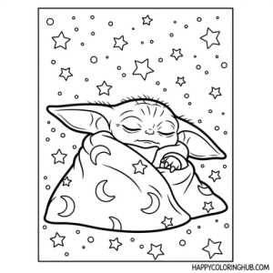 Baby yoda coloring pages to print