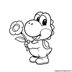Baby yoshi coloring pages