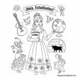 Back to school spanish coloring pages