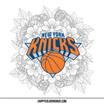 Basketball team logos coloring pages knicks