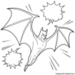 Batman bat logo color pages